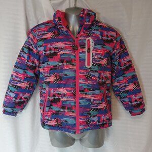 KuLuoXing Ski Snowboard Winter Snow Coat Jacket Coat Size 10 Pink Blue Girl